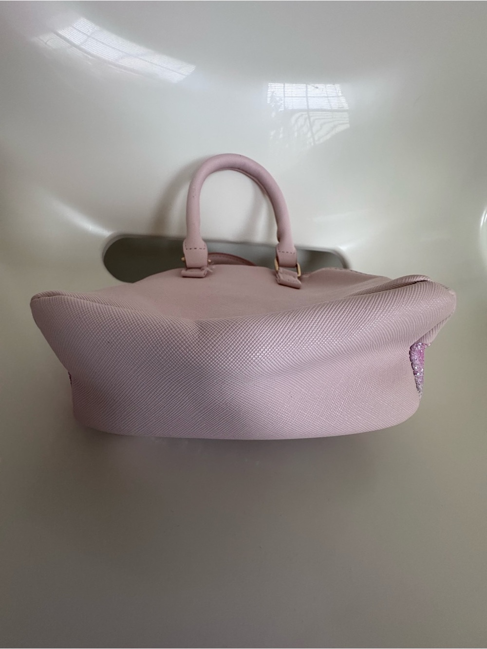 Girls Glitter Rainbow Unicorn Purse Mini Handbag Pom Pom Pastel Sparkle Cute - Picture 12 of 12
